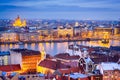 Budapest, Hungary - Chain Bridge and Danube River Royalty Free Stock Photo