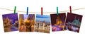 Budapest Hungary travel images my photos on clothespins Royalty Free Stock Photo