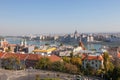 Budapest. Hungary. A view of the city and the building of parliament in the center of composition. Royalty Free Stock Photo