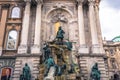 Budapest - June 22, 2019: Matthias fountian monument in the Buda side of Budapest, Hungary