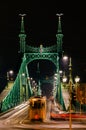 Budapest Liberty Bridge at night Royalty Free Stock Photo