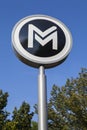 Budapest Metro Sign Royalty Free Stock Photo