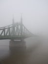 Budapest, mist over the Danube 2 Royalty Free Stock Photo