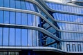 Budapest: MOL corporate headquarter, campus and business center. glass curtain wall closeup