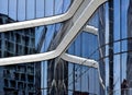 Budapest: MOL corporate headquarter, campus and business center. glass curtain wall closeup