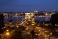 Budapest at night. Chain bridge.