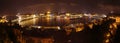 Budapest night panorama Royalty Free Stock Photo