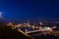 Budapest night panorama Royalty Free Stock Photo