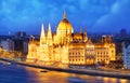 Budapest at night - Parliament, Hungary Royalty Free Stock Photo
