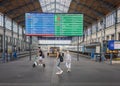 Budapest Nyugati Train Station Screen. Hungary Royalty Free Stock Photo