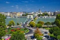 Budapest Old Chain Bridge Royalty Free Stock Photo