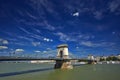 Budapest Old Chain Bridge Royalty Free Stock Photo