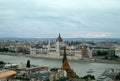 Budapest panorama on a cloudy day