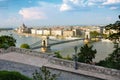 Budapest panorama and the famous Chain bridge Royalty Free Stock Photo