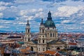 Panorama view of Budapest from a ferris wheel Royalty Free Stock Photo