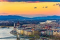 Budapest panoramic view from the Citadel Royalty Free Stock Photo
