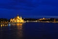 Budapest parlament at night. Beatiful wallpaper Royalty Free Stock Photo