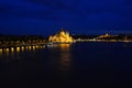 Budapest parlament at night. Beatiful wallpaper Royalty Free Stock Photo