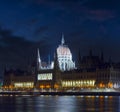 Budapest Parliament night view Royalty Free Stock Photo