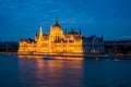 Budapest Parliament, night view. Royalty Free Stock Photo