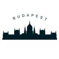 Budapest parliament silhouette - landmark of Budapest
