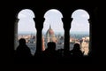 Budapest parliament, view from bar in Buda Royalty Free Stock Photo