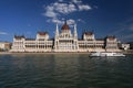 Budapest parliament view from Danube Royalty Free Stock Photo