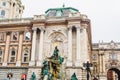 View of Budapest Royal Castle - Courtyard of the Royal Palace in Budapest. Matthias Fountain in Budapest. Hungary Royalty Free Stock Photo