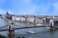 Budapest skyline along the Danube