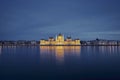 Budapest skyline at dusk