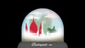 Budapest Snow Globe Cartoon Animation in Seamless Loop