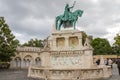 Budapest. Statue of the first king of Hungary Saint Stephen