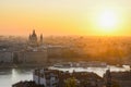 Budapest at sunrise. Cityscape, hungary. Royalty Free Stock Photo