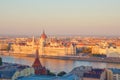 Budapest sunset cityscape with Parliament and Danube river. Hungary travel destination and tourism landmark