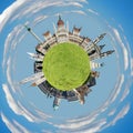 Budapest tiny planet Royalty Free Stock Photo