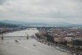 view of Budapest from Mount Gelert Royalty Free Stock Photo