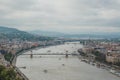 view of Budapest from Mount Gelert Royalty Free Stock Photo