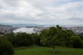 view of Budapest from Mount Gelert Royalty Free Stock Photo