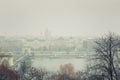 Budapest Winter Mist - Cityscape View Royalty Free Stock Photo