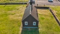 Budavegur, Western Iceland. Aerial view of famous black church of Budir