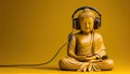 Buddah listening music