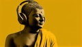 Buddah listening music