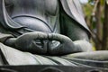 Buddah statue hands close up