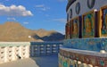 Buddas of Shanti Stupa a Buddhist white-domed stupa chorten on a hilltop in Chanspa, Leh district, Ladakh Royalty Free Stock Photo