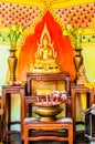 Buddha altar in a budhist temple Royalty Free Stock Photo