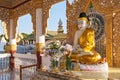 Buddha altar at Kuthodaw Pagoda in Mandalay, Myanmar Royalty Free Stock Photo