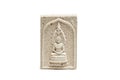 Buddha amulets are made from Thai amulets clay isolated on a white background