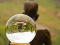 The Buddha asceticism in crystal ball