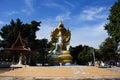 Buddha attitude of meditation protected cover head by mythical serpent or Naka Prok Buddha Sheltered by Naga Hood for thai people Royalty Free Stock Photo