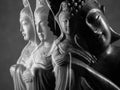 Buddha and Avalokitasvara Bodhisattva/Guan Yin/Guanshiyin sculpture Royalty Free Stock Photo